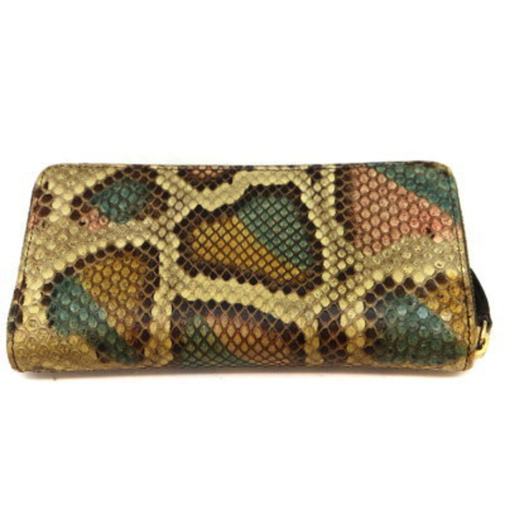 Gucci Python Zip Long Wallet Beige Brown - image 2